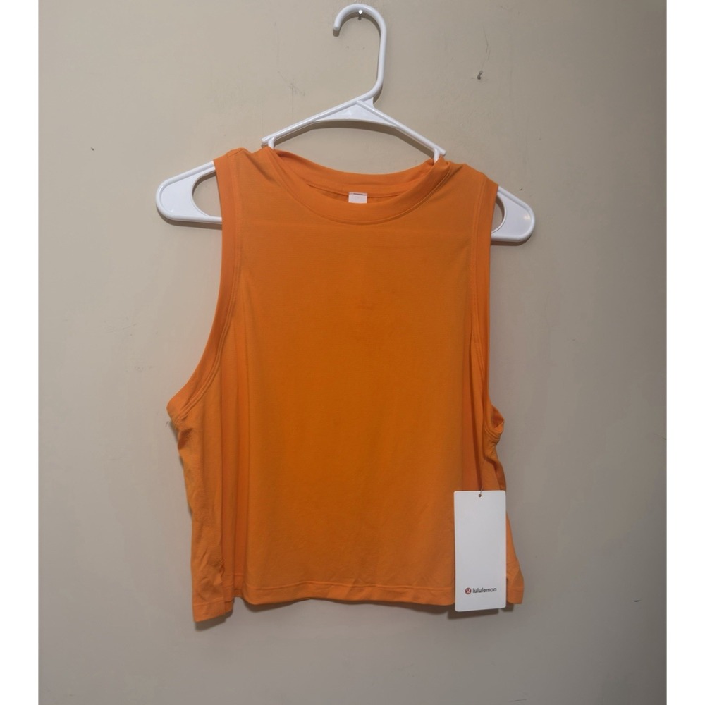 Lululemon Ultralight Tank Lit Orange LITO Size 10 NWT $48